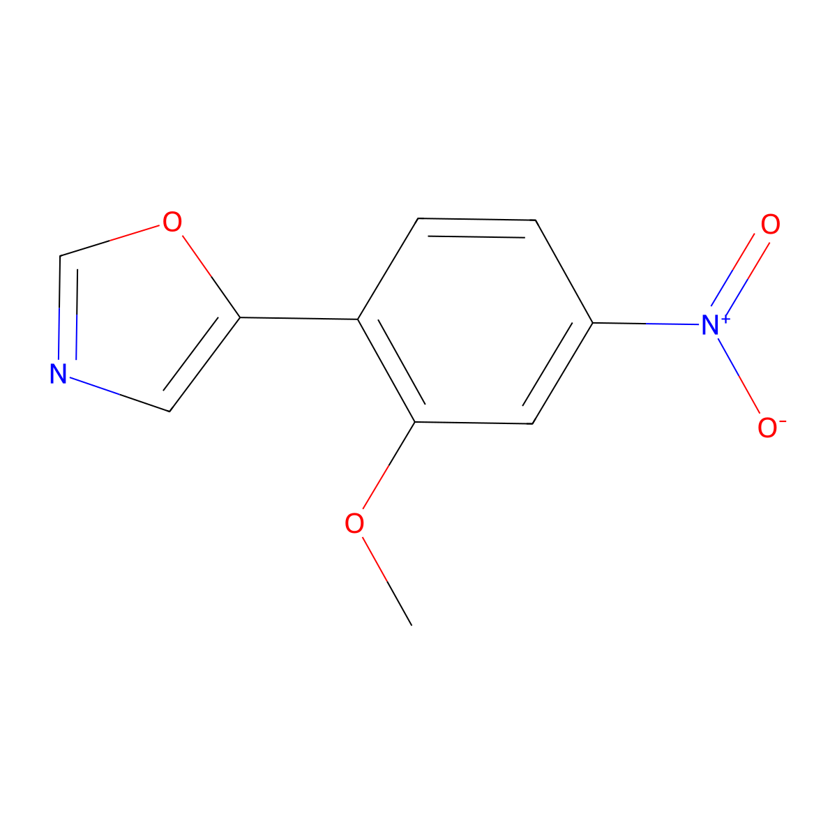 5-(2-Methoxy-4-nitrophenyl)oxazole molecular structure, CAS 198821-78-2