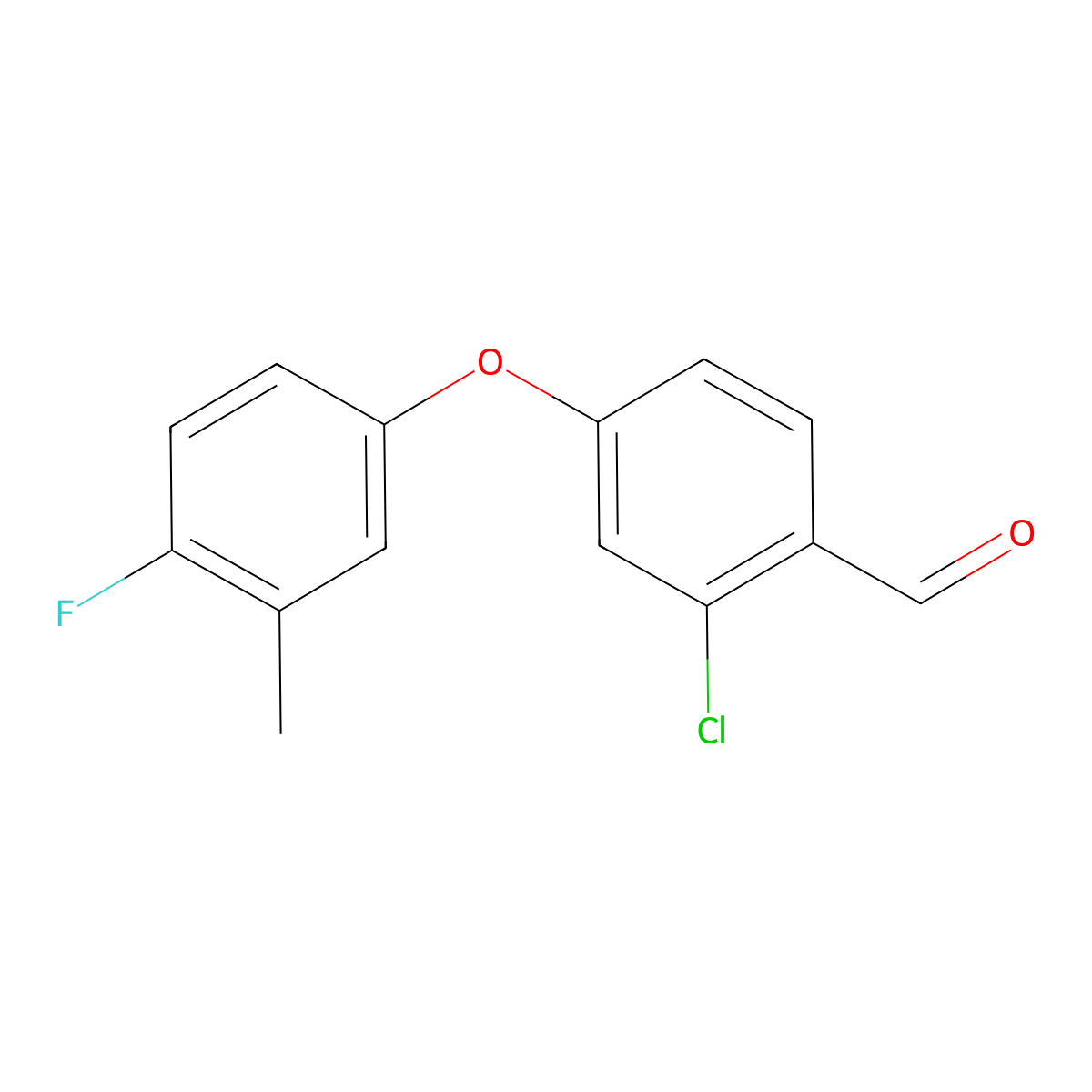 2-Chloro-4-(4-fluoro-3-methylphenoxy)benzaldehyde molecular structure, CAS 1988232-94-5