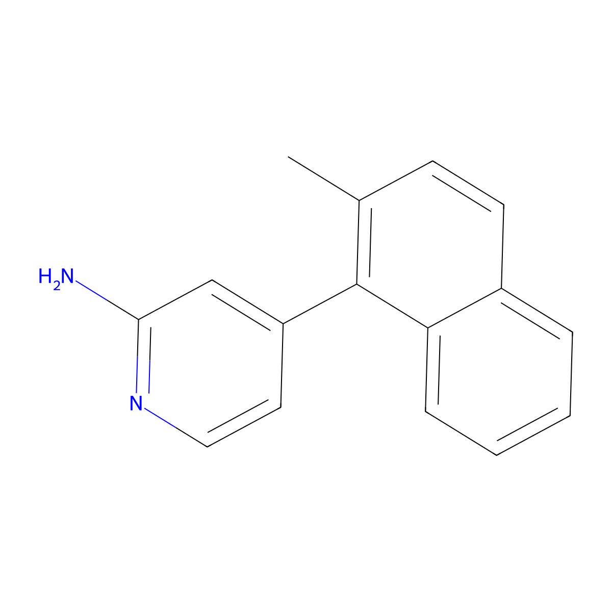4-(2-Methyl-1-naphthalenyl)-2-pyridinamine molecular structure, CAS 1988296-48-5