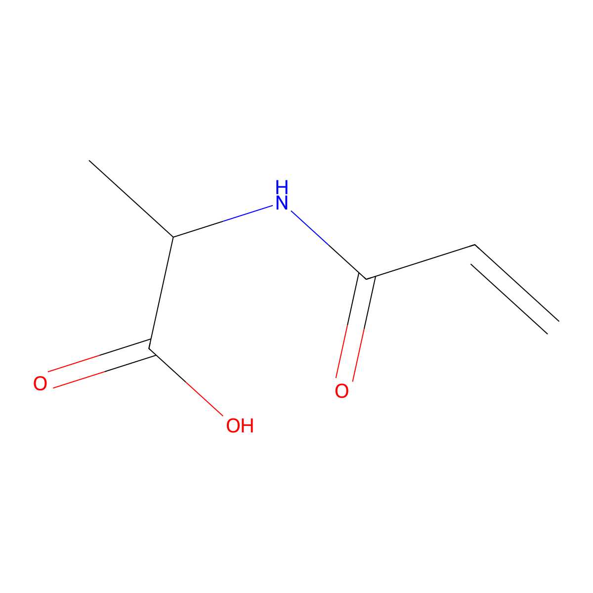 N-acryloyl-L-alanine molecular structure, CAS 19883-36-4