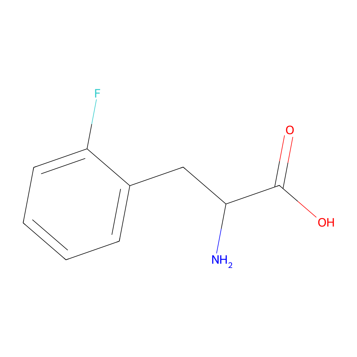 2-Fluoro-L-phenylalanine molecular structure, CAS 19883-78-4