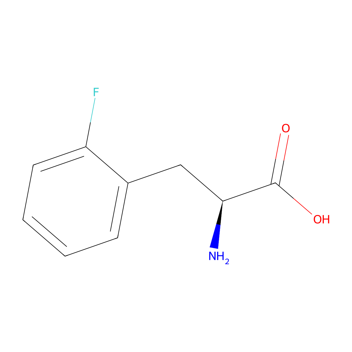 2-Fluoro-L-phenylalanine molecular structure, CAS 19883-78-4