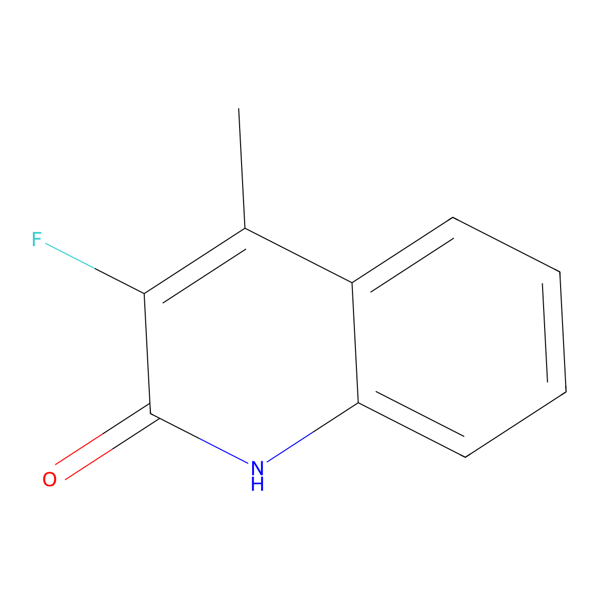3-Fluoro-4-methylquinolin-2(1H)-one molecular structure, CAS 198831-76-4