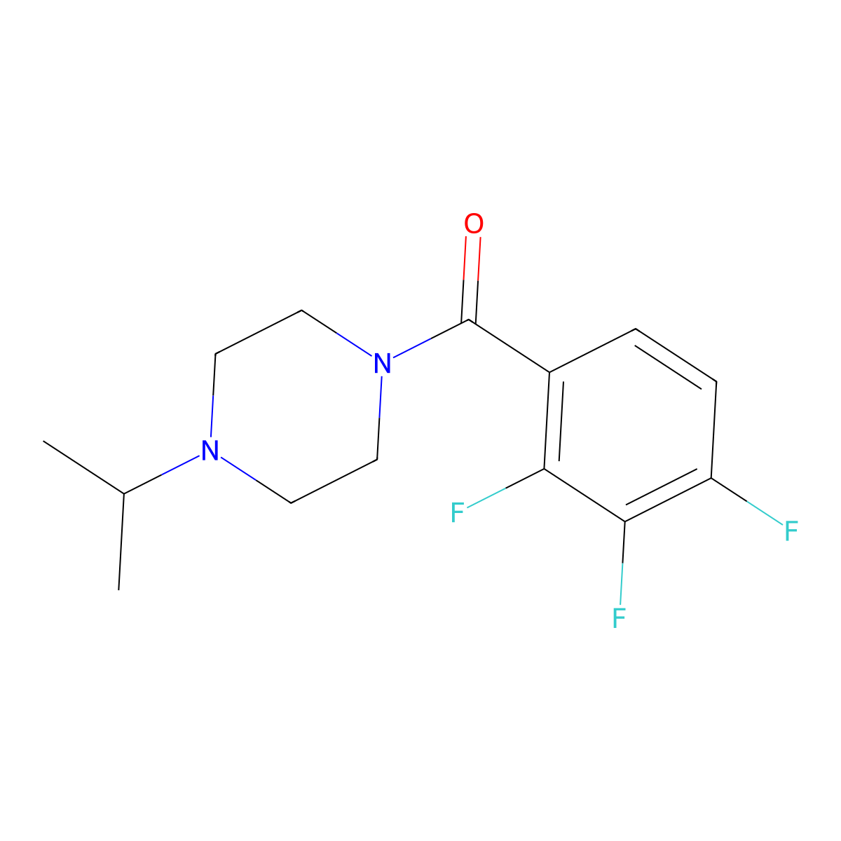 [4-(1-Methylethyl)-1-piperazinyl](2,3,4-trifluorophenyl)methanone molecular structure, CAS 1988516-44-4