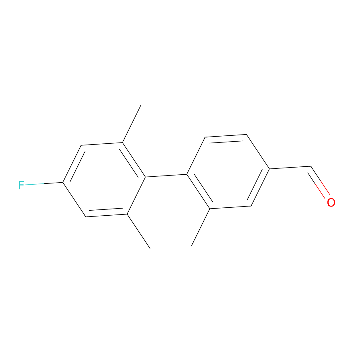 4'-Fluoro-2,2',6'-trimethyl[1,1'-biphenyl]-4-carboxaldehyde molecular structure, CAS 1988518-07-5