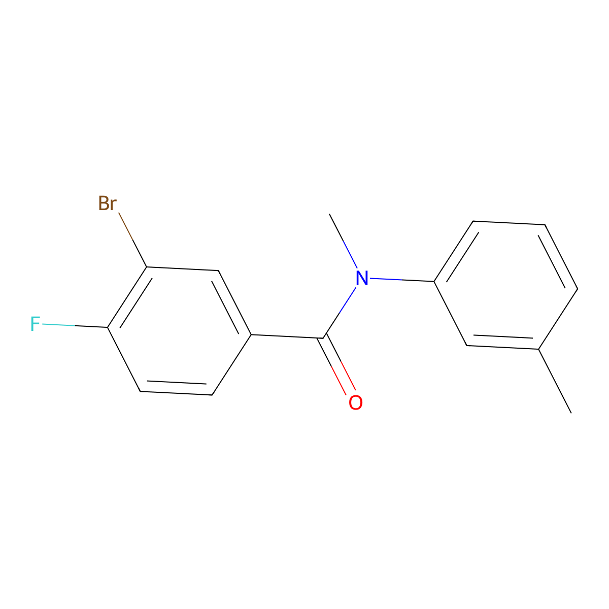 3-Bromo-4-fluoro-N-methyl-N-(3-methylphenyl)benzamide molecular structure, CAS 1988664-08-9