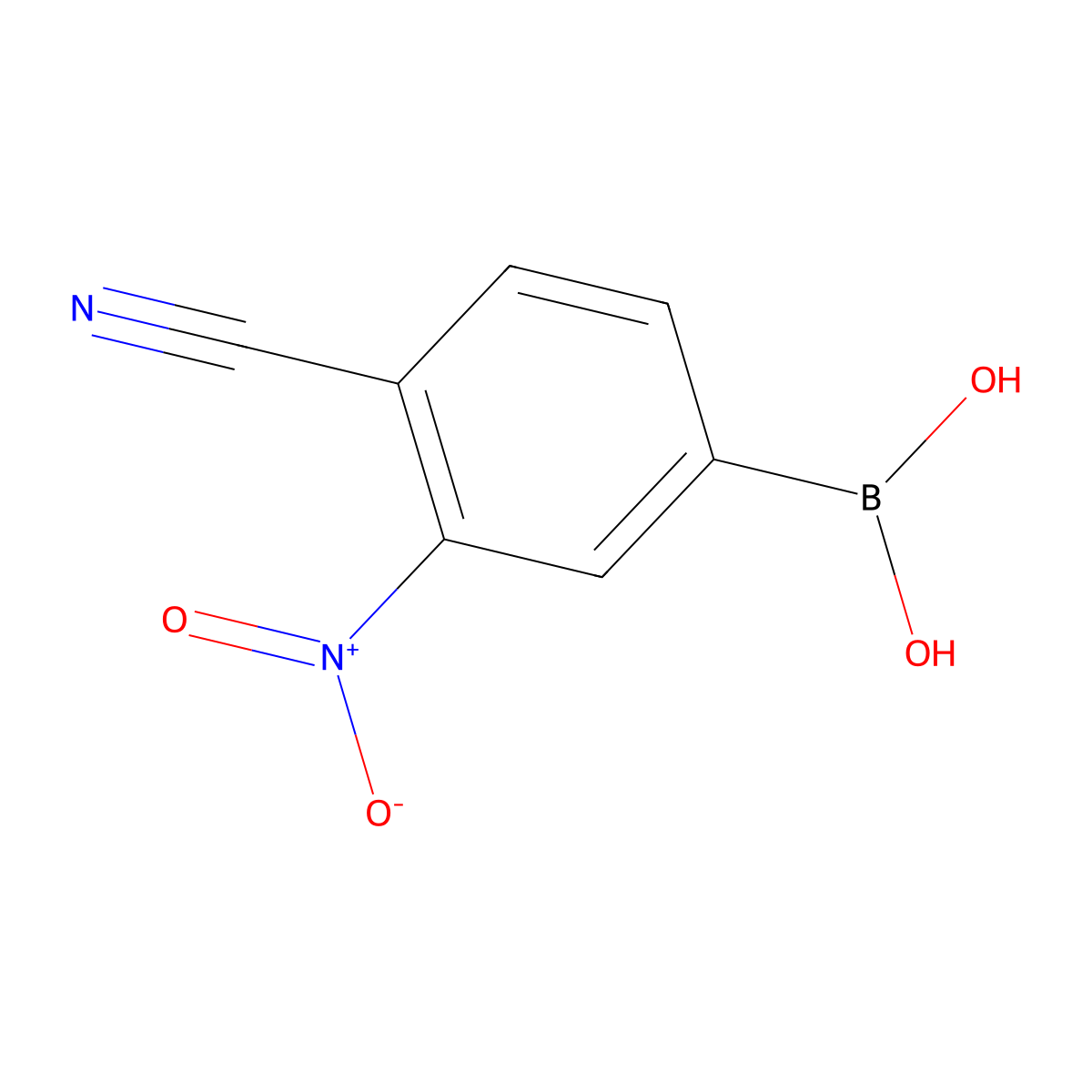 (4-Cyano-3-nitrophenyl)boronic acid molecular structure, CAS 1988692-74-5
