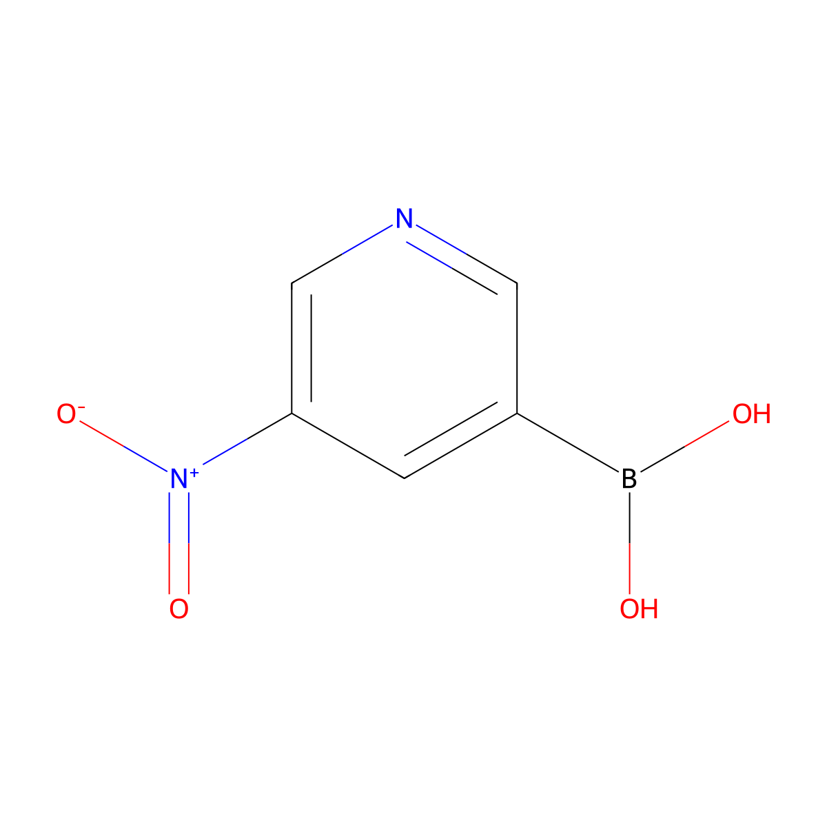 (5-Nitropyridin-3-yl)boronic acid molecular structure, CAS 1988692-77-8