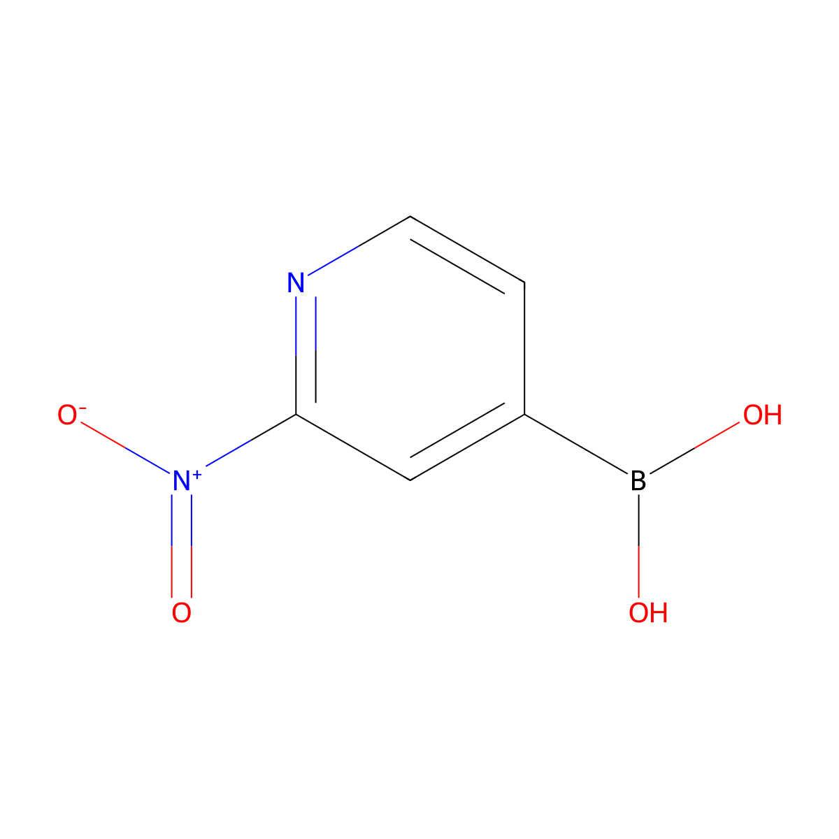 (2-Nitropyridin-4-yl)boronic acid molecular structure, CAS 1988692-78-9