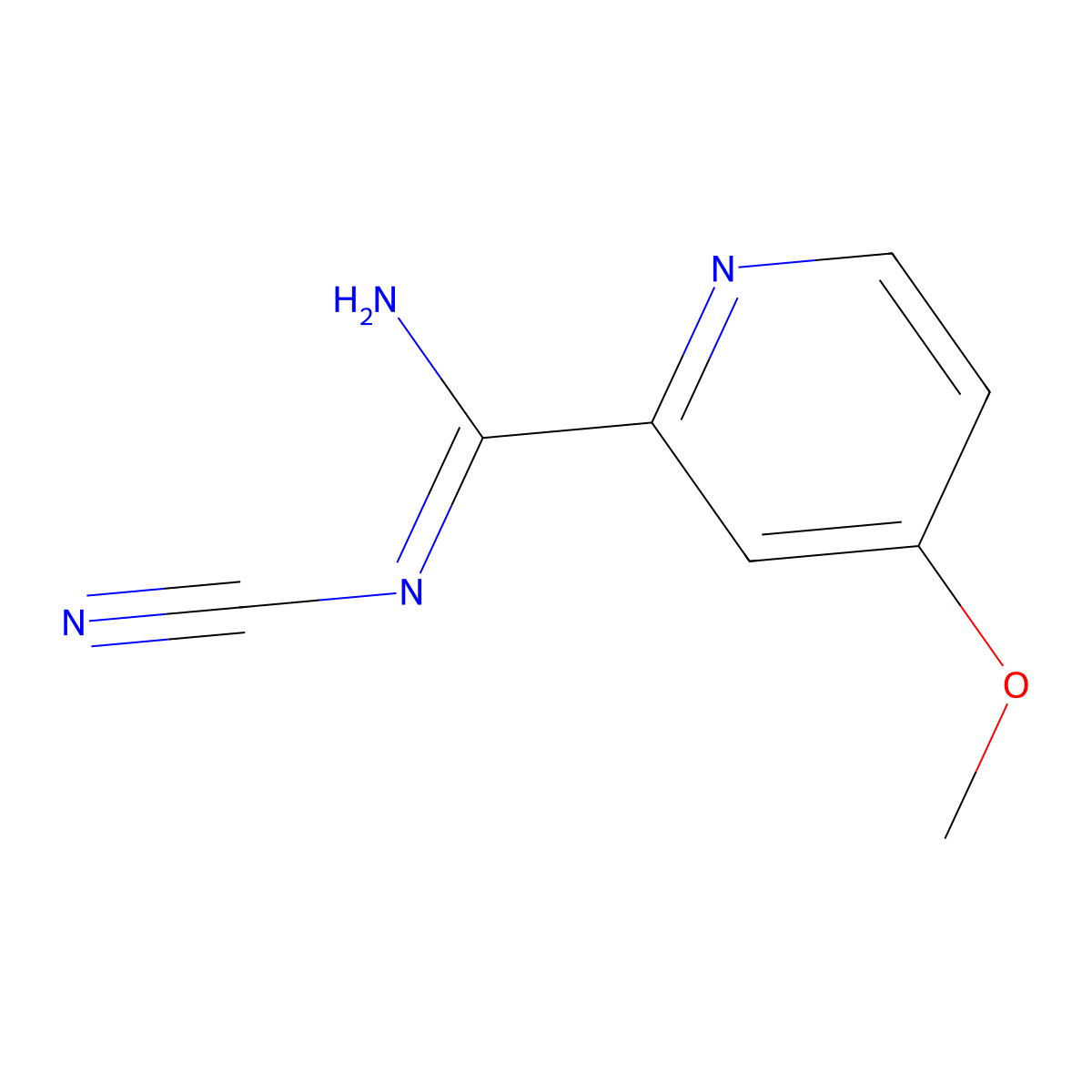 N-Cyano-4-methoxypicolinimidamide molecular structure, CAS 1988789-96-3