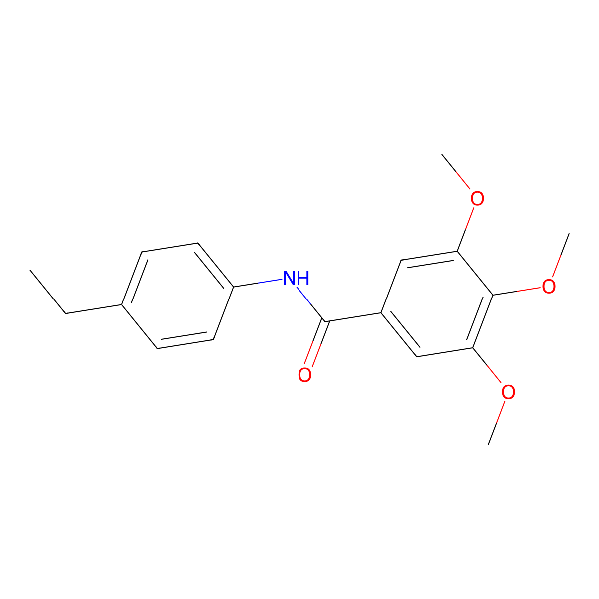N-(4-ethylphenyl)-3,4,5-trimethoxybenzamide molecular structure, CAS 198879-13-9