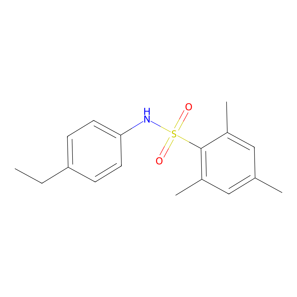 N-(4-ethylphenyl)-2,4,6-trimethylbenzenesulfonamide molecular structure, CAS 198879-14-0