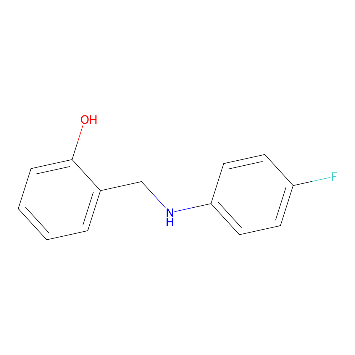 2-(((4-Fluorophenyl)Amino)Methyl)Phenol molecular structure, CAS 198879-38-8