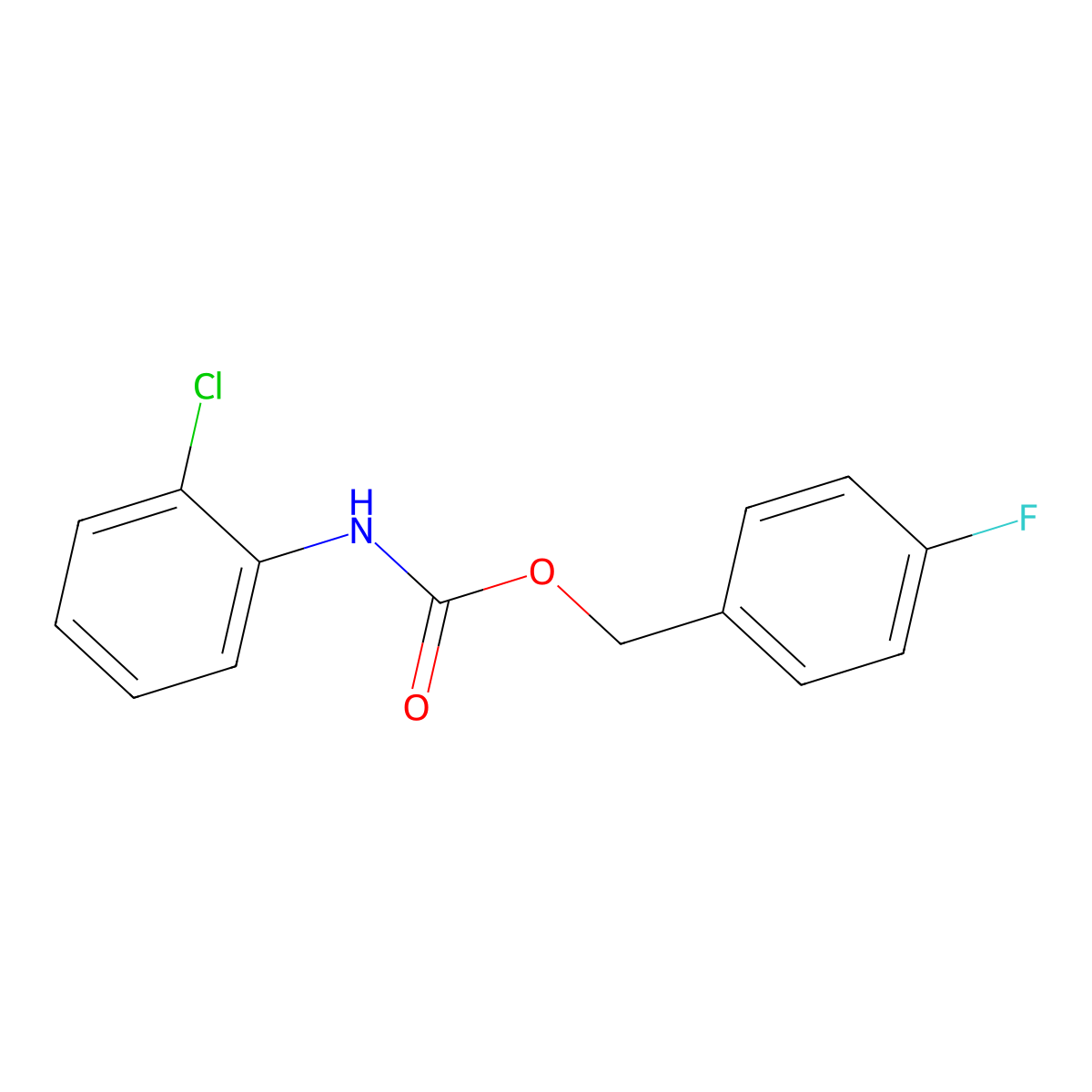 (4-fluorophenyl)methyl N-(2-chlorophenyl)carbamate molecular structure, CAS 198879-50-4