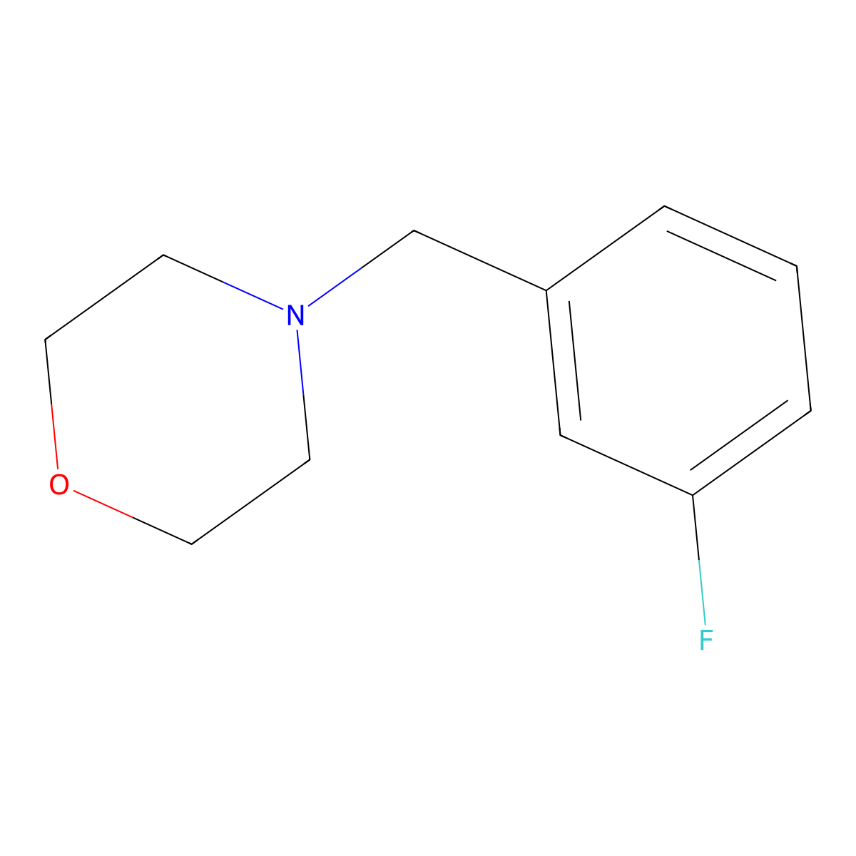 4-(3-Fluorobenzyl)morpholine molecular structure, CAS 198879-71-9