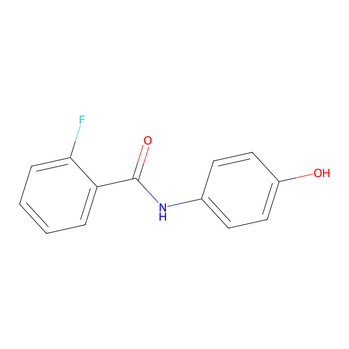 2-fluoro-N-(4-hydroxyphenyl)benzamide molecular structure, CAS 198879-79-7