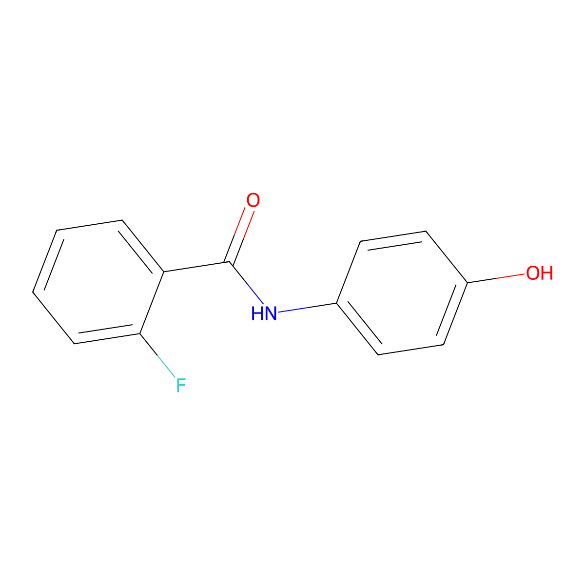 2-fluoro-N-(4-hydroxyphenyl)benzamide molecular structure, CAS 198879-79-7
