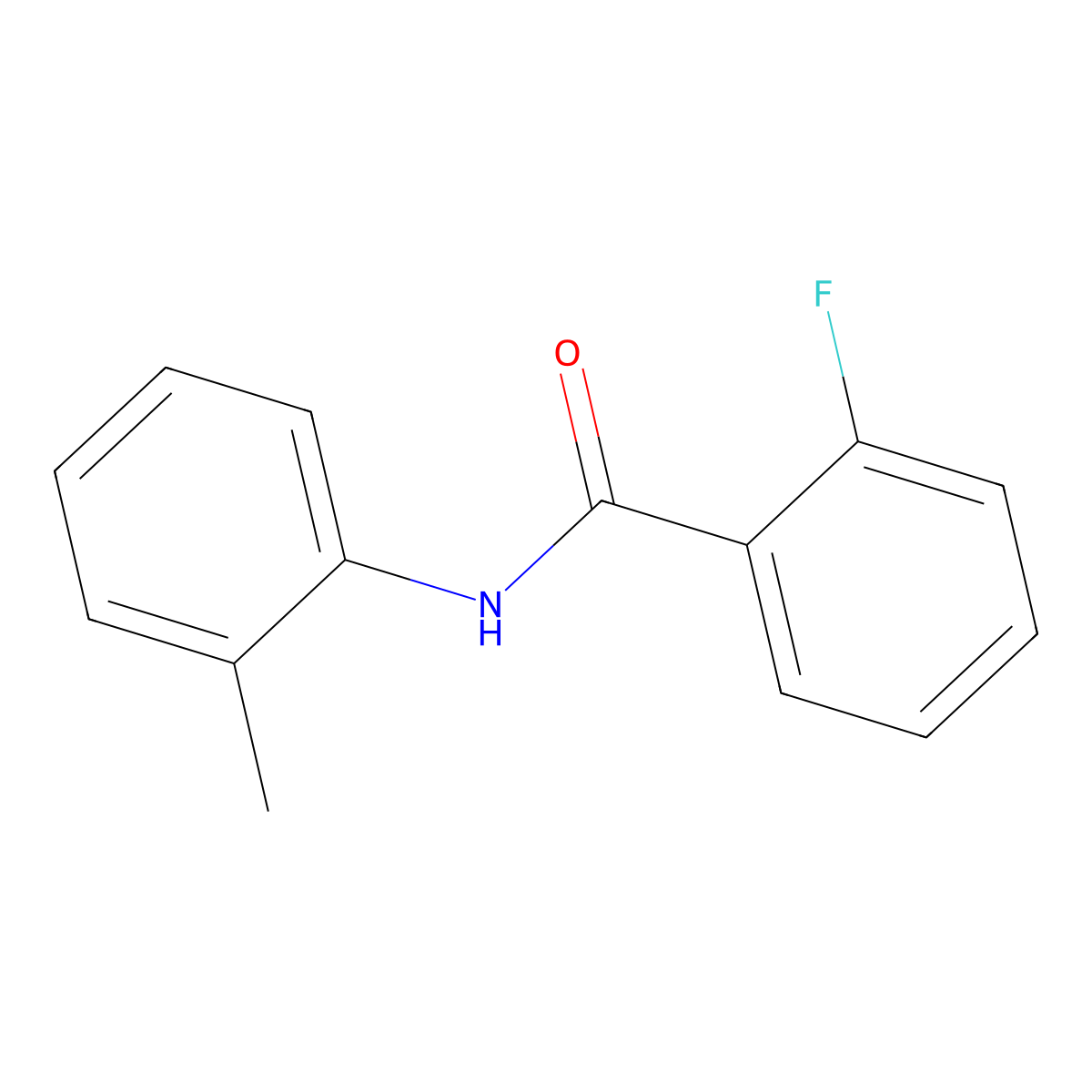 2-fluoro-N-(2-methylphenyl)benzamide molecular structure, CAS 198879-85-5