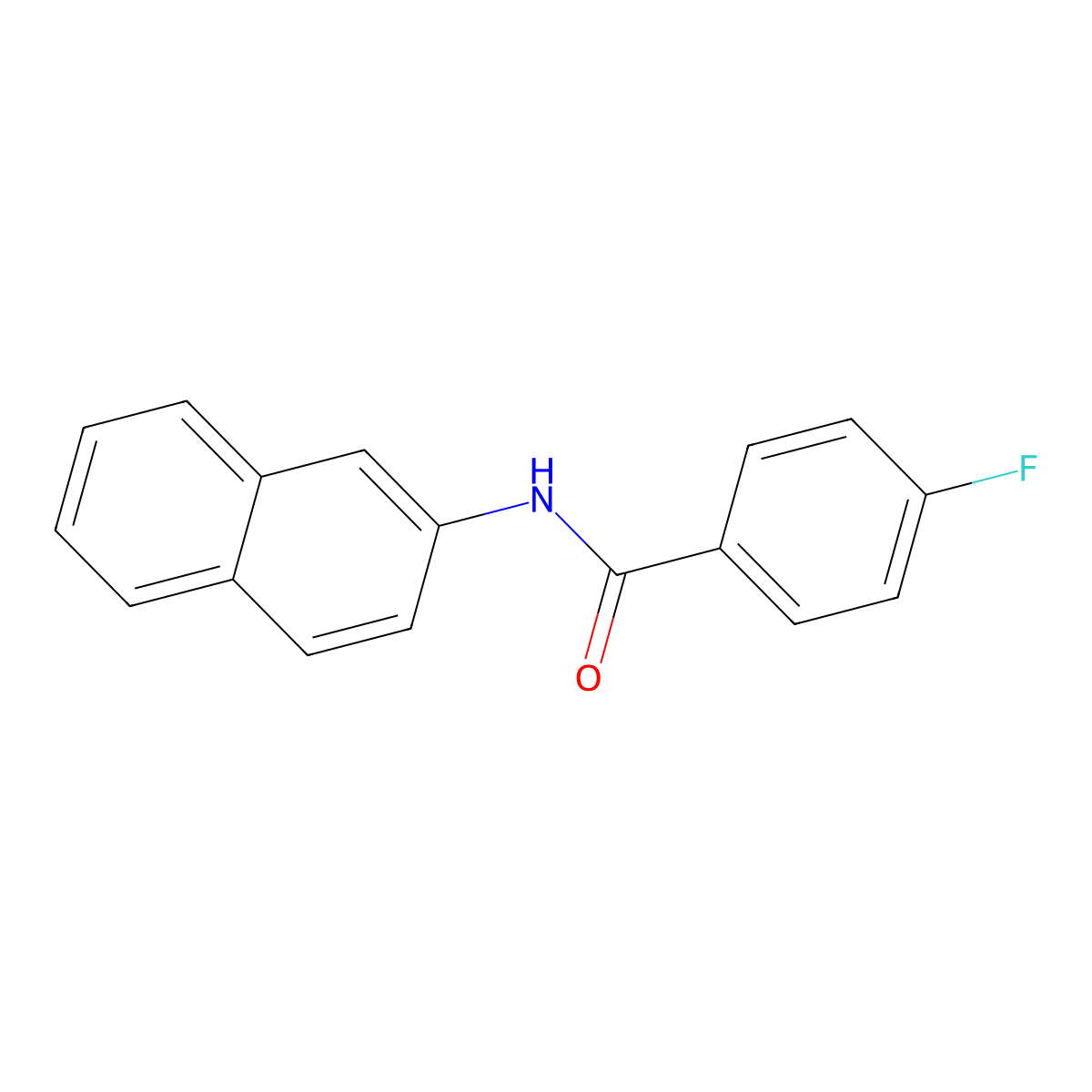 4-fluoro-N-naphthalen-2-ylbenzamide molecular structure, CAS 198879-92-4