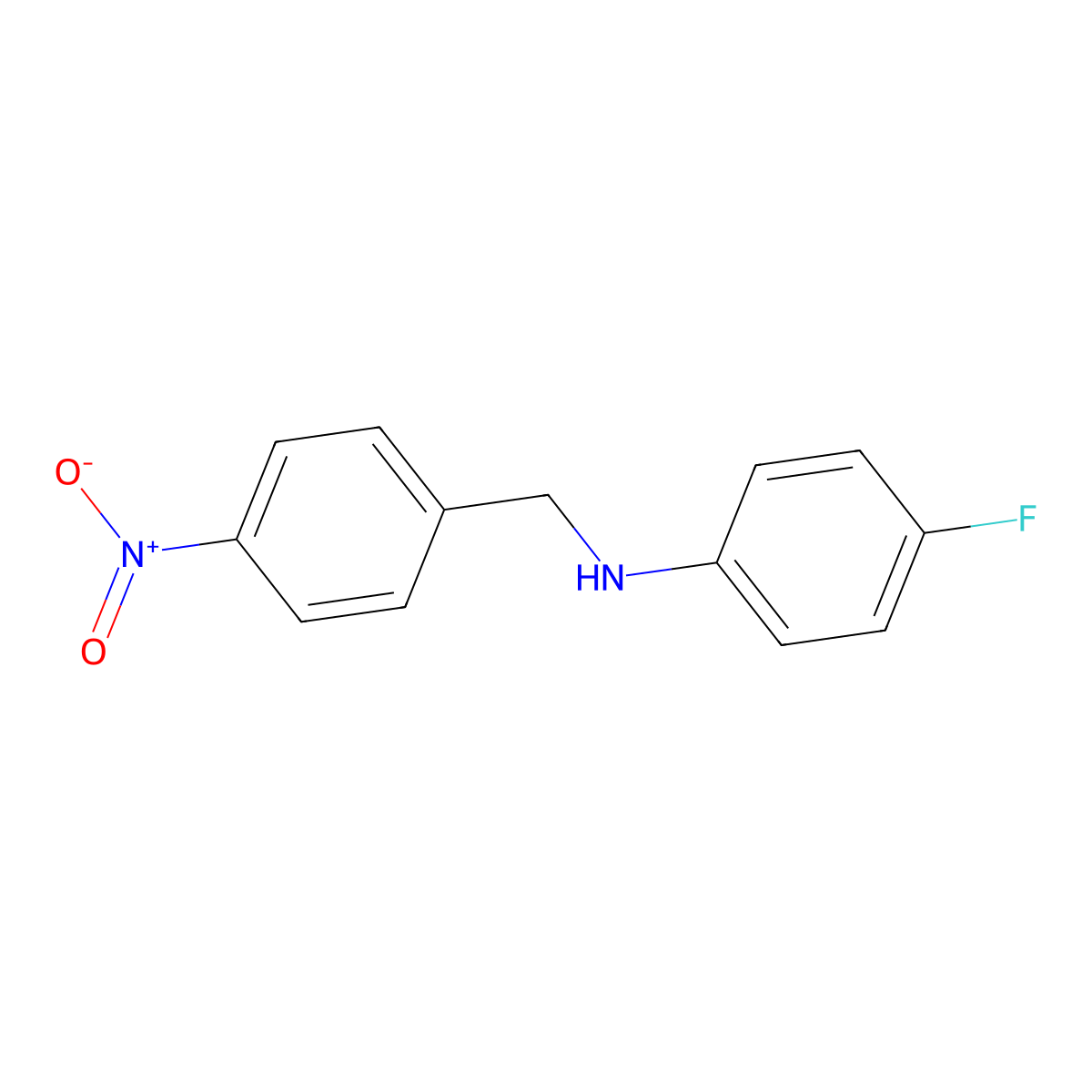 4-Fluoro-n-(4-nitrobenzyl)aniline molecular structure, CAS 198879-96-8