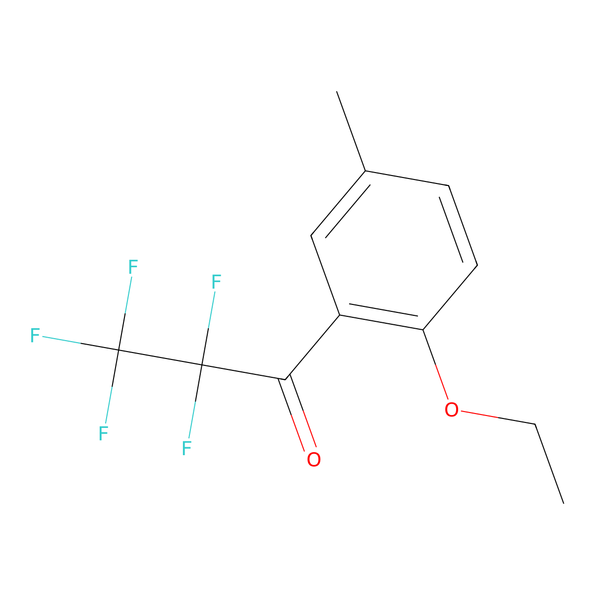 1-(2-Ethoxy-5-methylphenyl)-2,2,3,3,3-pentafluoro-1-propanone molecular structure, CAS 1988882-02-5