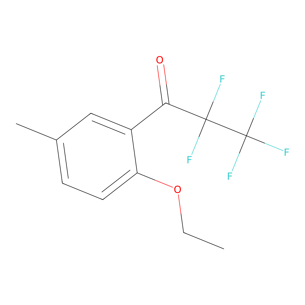 1-(2-Ethoxy-5-methylphenyl)-2,2,3,3,3-pentafluoro-1-propanone molecular structure, CAS 1988882-02-5