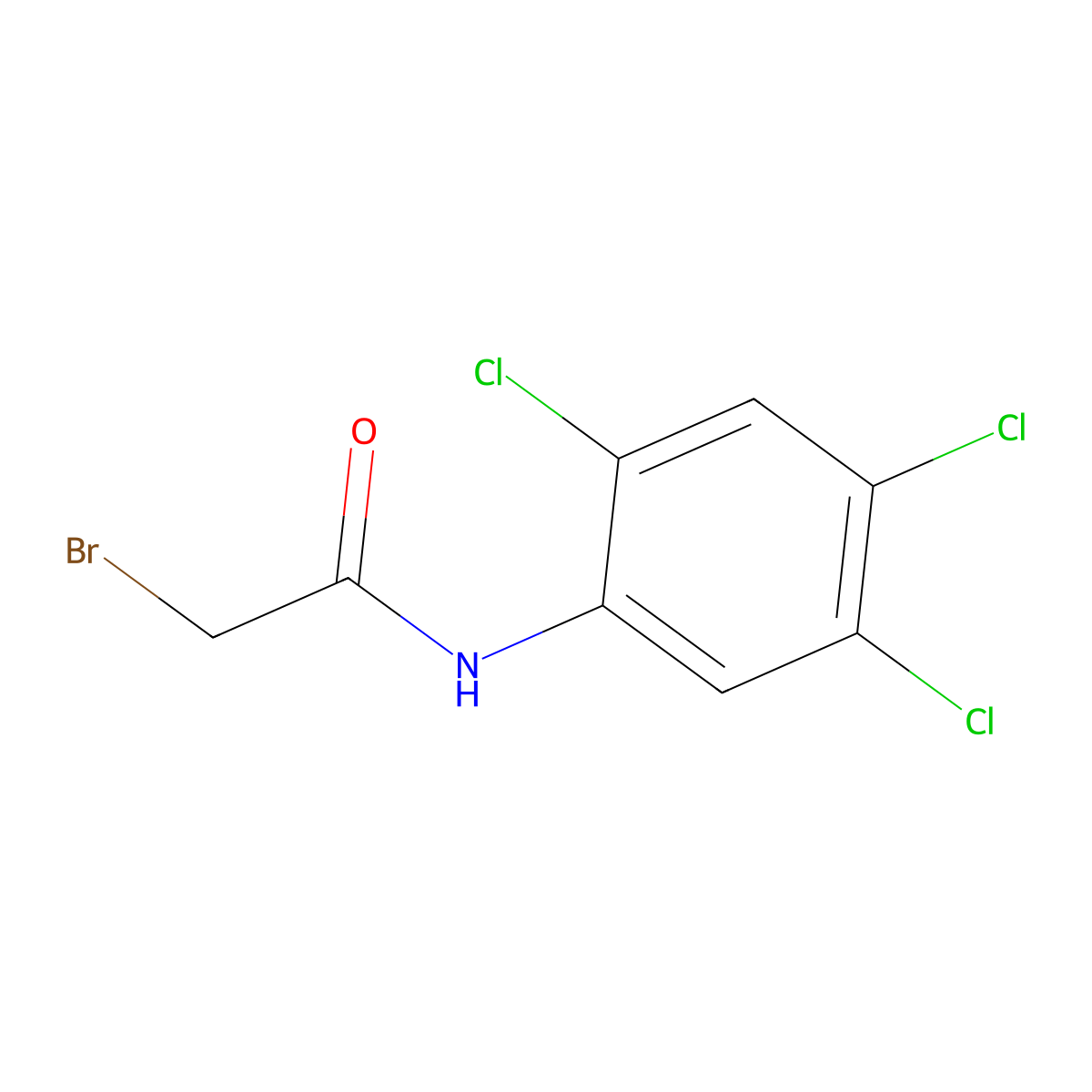 Acetanilide, 2-bromo-2',4',5'-trichloro- molecular structure, CAS 19889-61-3