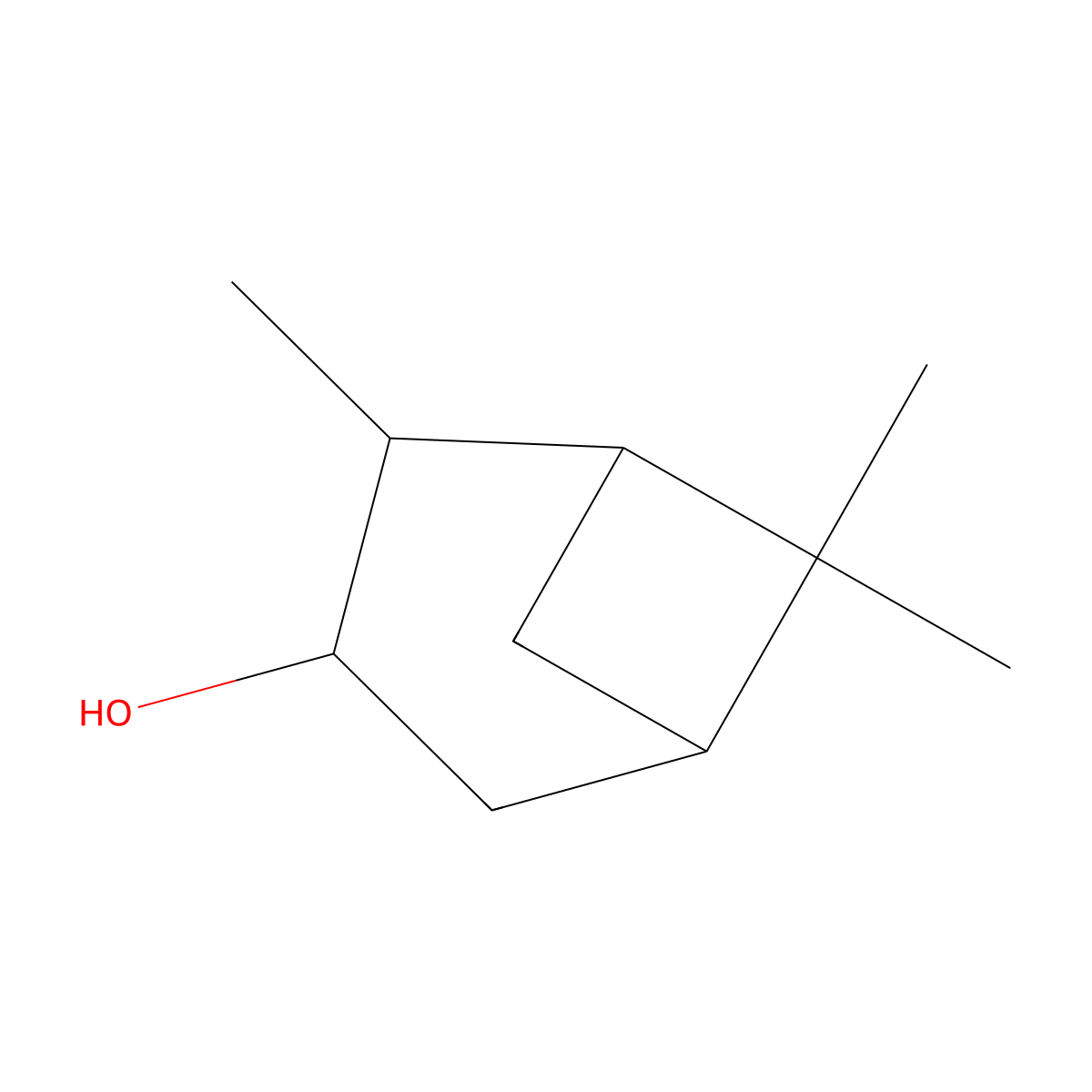 (1R,2S,3S,5S)-2,6,6-trimethylbicyclo[3.1.1]heptan-3-ol molecular structure, CAS 19889-94-2