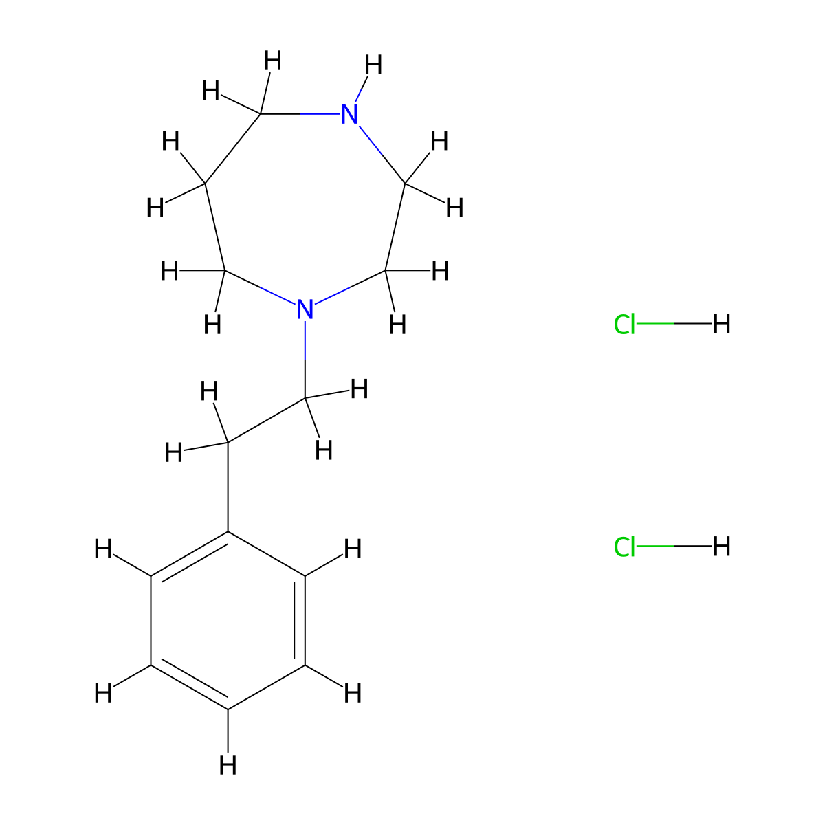 1-(2-Phenylethyl)-1,4-diazepane dihydrochloride molecular structure, CAS 198895-79-3