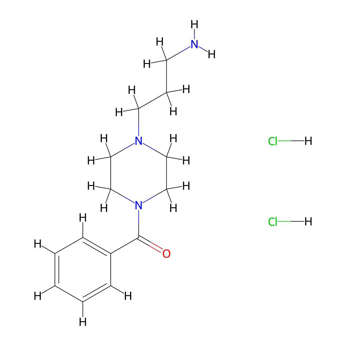 3-(4-Benzoylpiperazin-1-yl)propan-1-amine dihydrochloride molecular structure, CAS 198895-87-3
