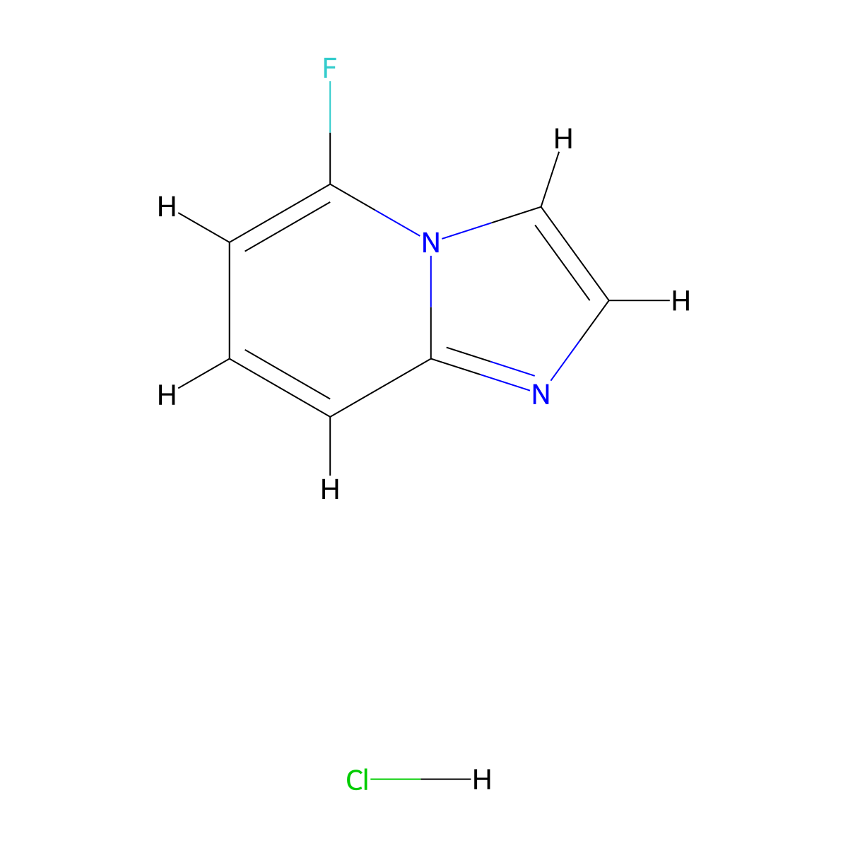 5-Fluoroimidazo[1,2-a]pyridine hydrochloride molecular structure, CAS 198896-14-9