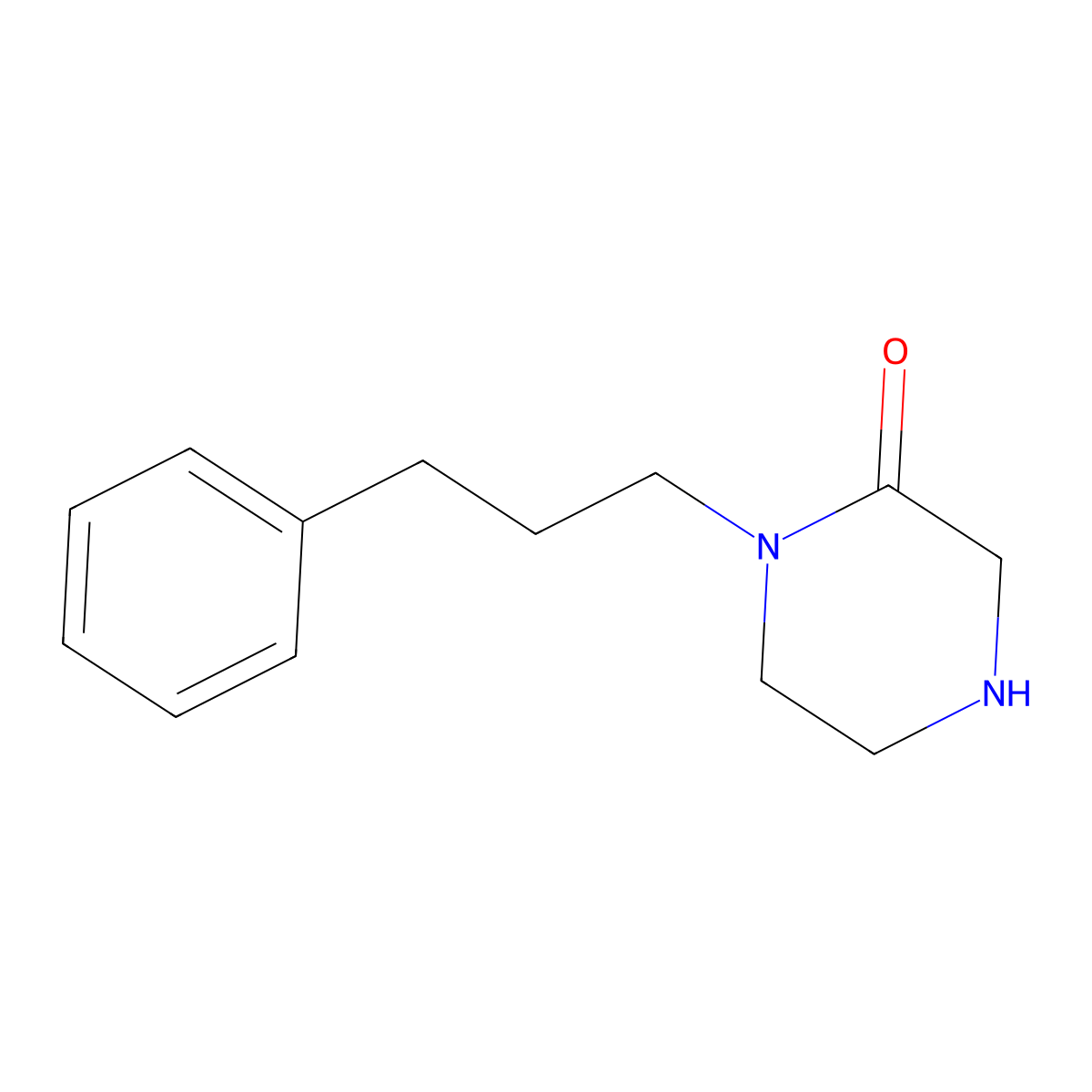 1-(3-Phenylpropyl)piperazin-2-one molecular structure, CAS 198896-29-6