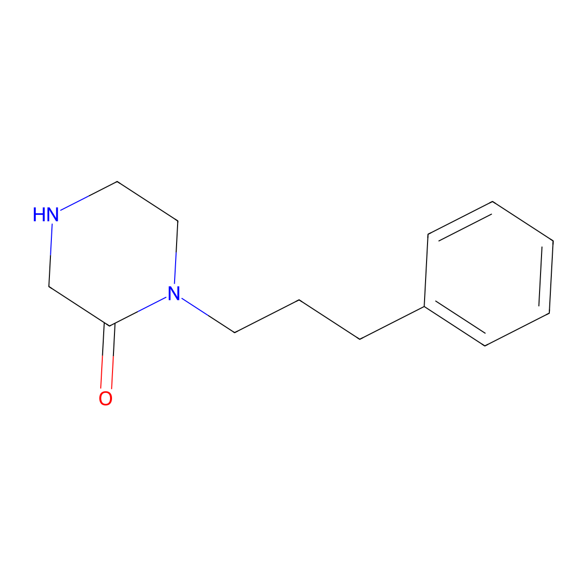 1-(3-Phenylpropyl)piperazin-2-one molecular structure, CAS 198896-29-6