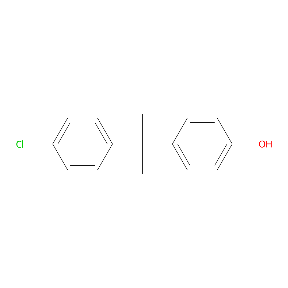 4-[1-(4-Chloro-phenyl)-1-methyl-ethyl]-phenol molecular structure, CAS 1989-04-4