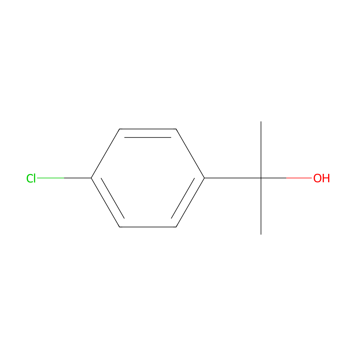 p-Chloro-alpha,alpha-dimethylbenzyl alcohol molecular structure, CAS 1989-25-9