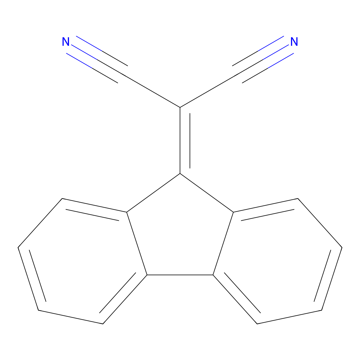 9-(Dicyanomethylene)fluorene molecular structure, CAS 1989-32-8