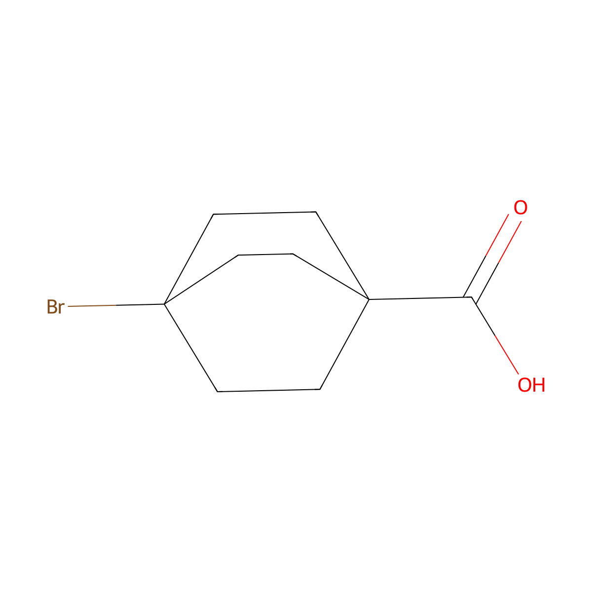 4-Bromobicyclo[2.2.2]octane-1-carboxylic acid molecular structure, CAS 1989-50-0