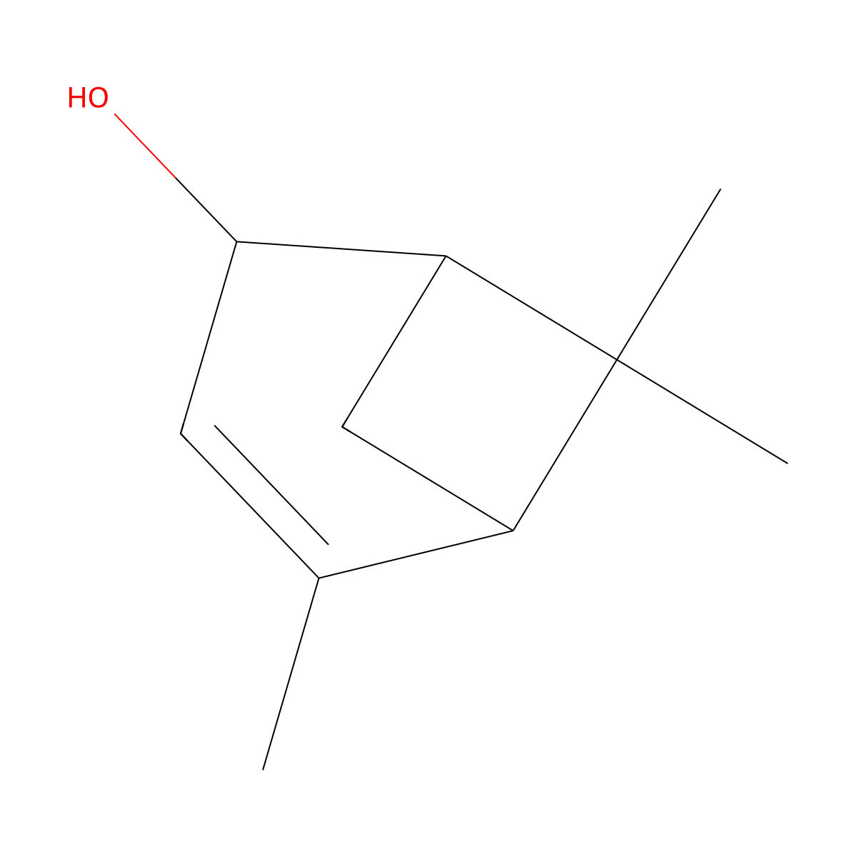 Verbenol, (S)-trans- molecular structure, CAS 19890-02-9