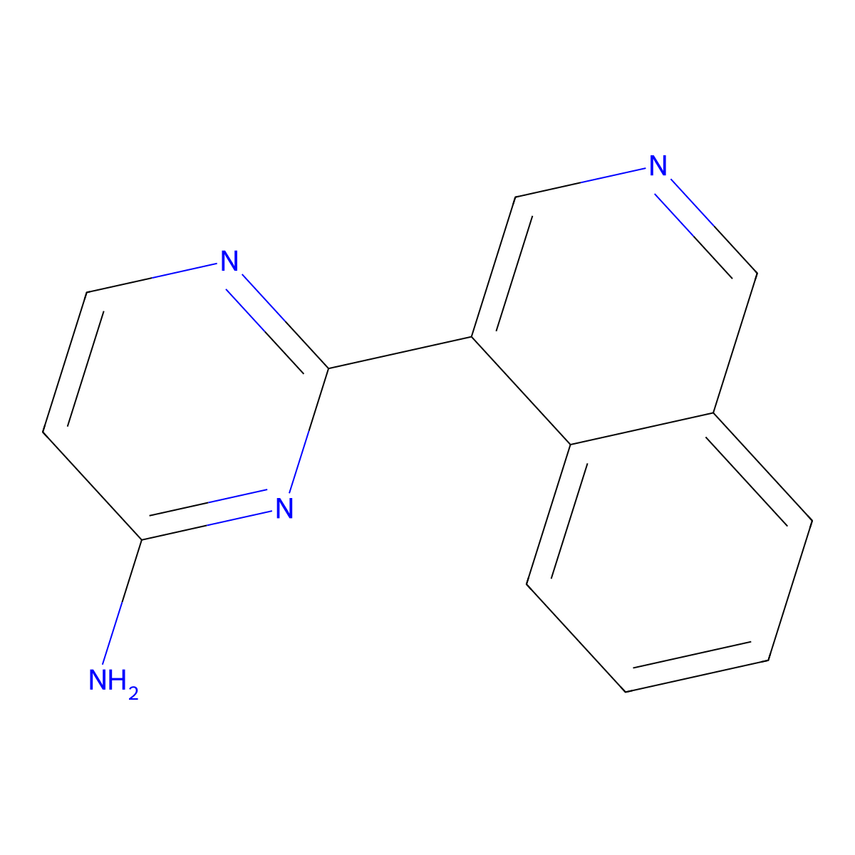 2-(4-isoquinolinyl)-4-Pyrimidinamine molecular structure, CAS 1989022-32-3