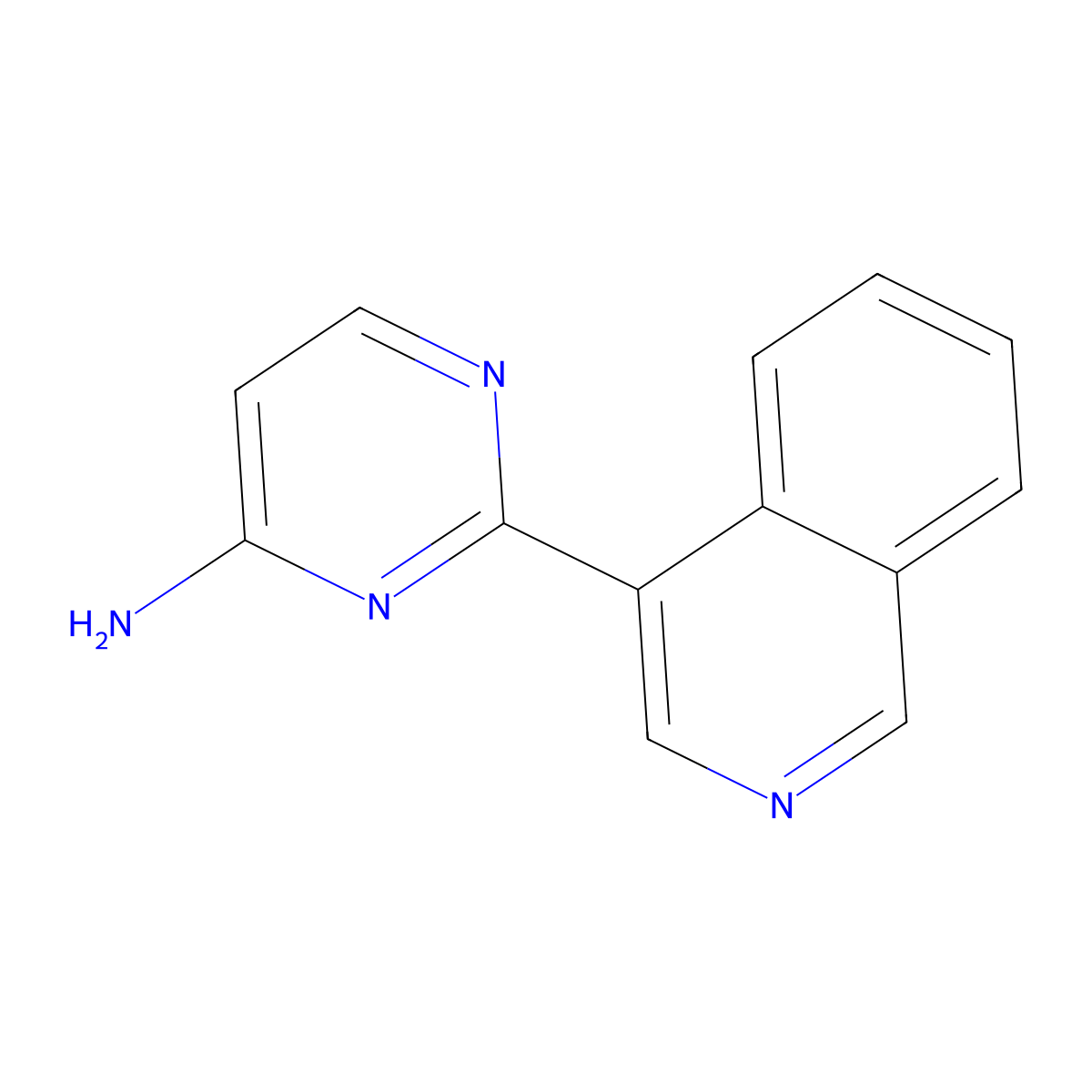 2-(4-isoquinolinyl)-4-Pyrimidinamine molecular structure, CAS 1989022-32-3