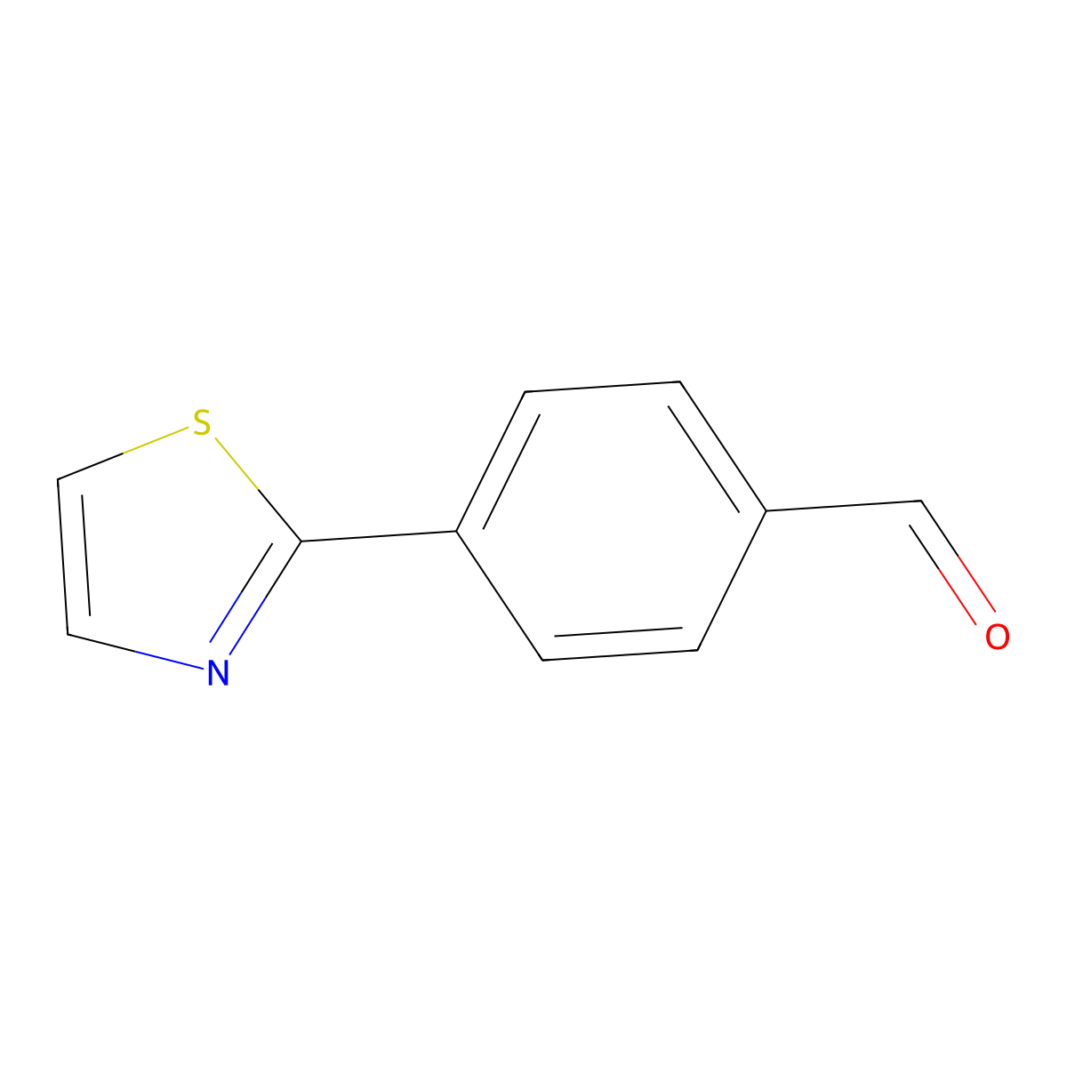 4-(1,3-Thiazol-2-yl)benzaldehyde molecular structure, CAS 198904-53-9