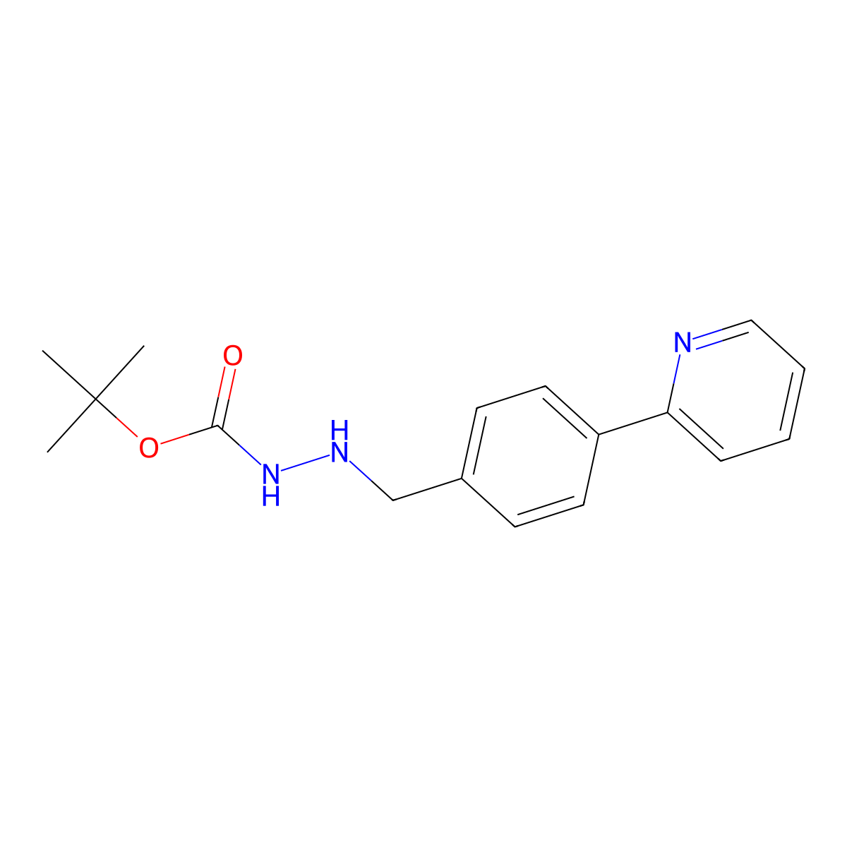 tert-Butyl 2-(4-(pyridin-2-yl)benzyl)hydrazinecarboxylate molecular structure, CAS 198904-85-7