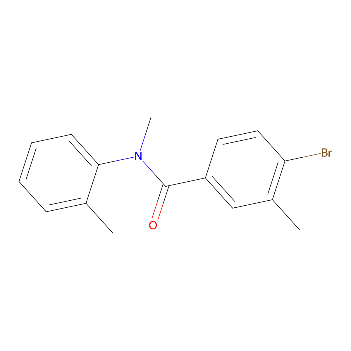4-Bromo-N,3-dimethyl-N-(2-methylphenyl)benzamide molecular structure, CAS 1989048-78-3