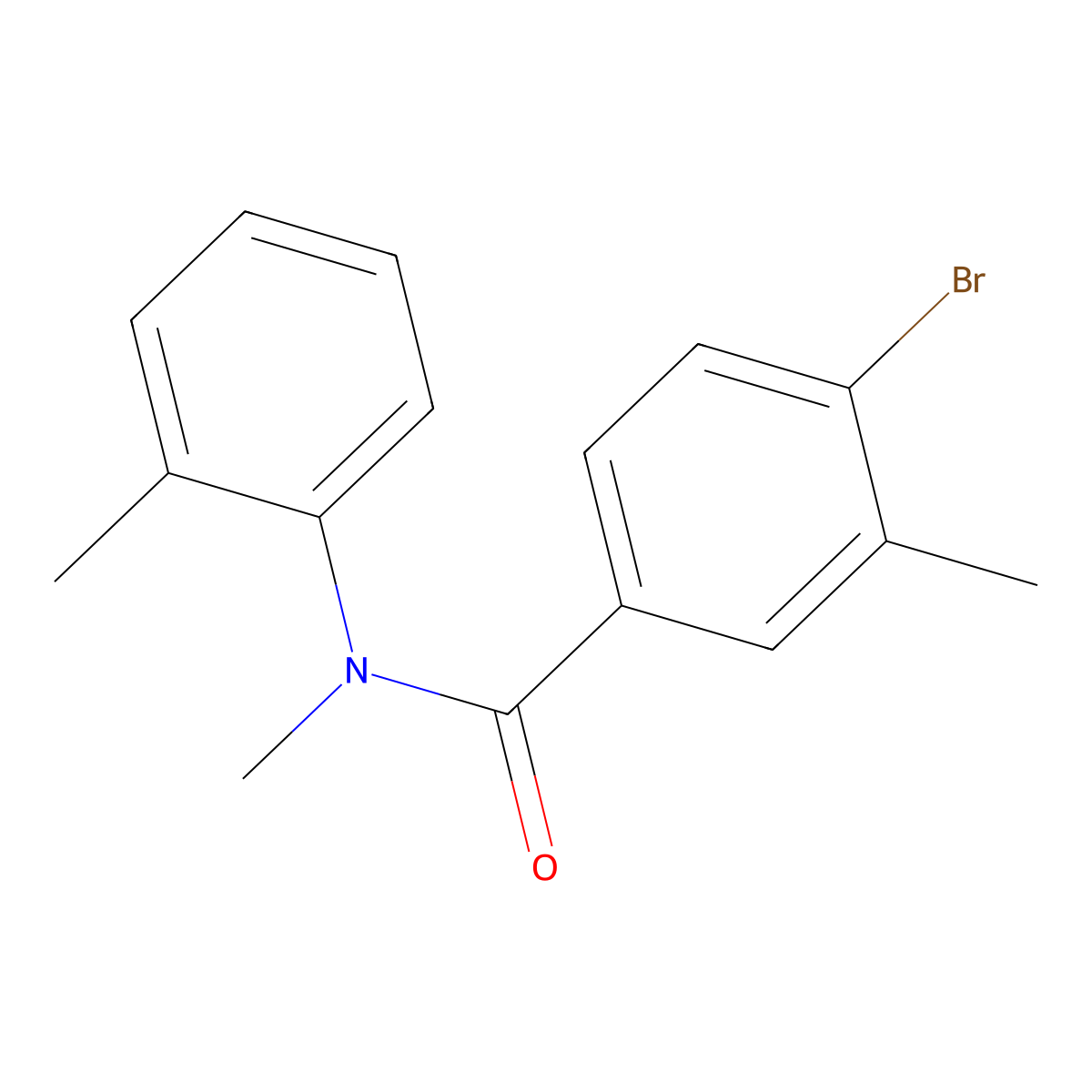 4-Bromo-N,3-dimethyl-N-(2-methylphenyl)benzamide molecular structure, CAS 1989048-78-3