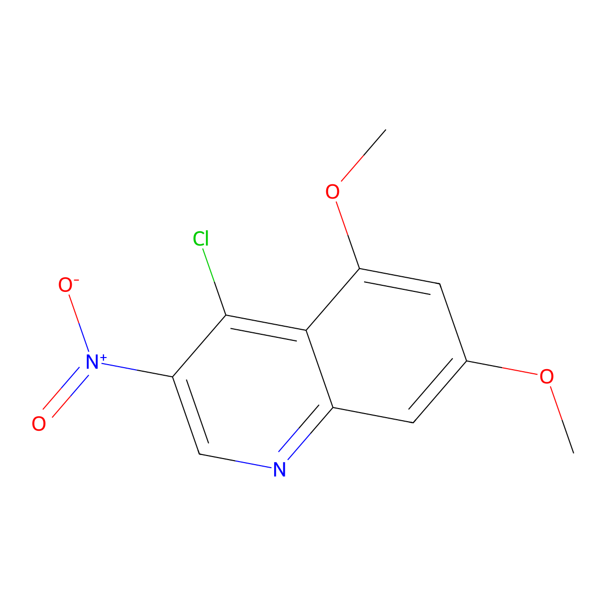 4-Chloro-5,7-dimethoxy-3-nitroquinoline molecular structure, CAS 1989082-19-0