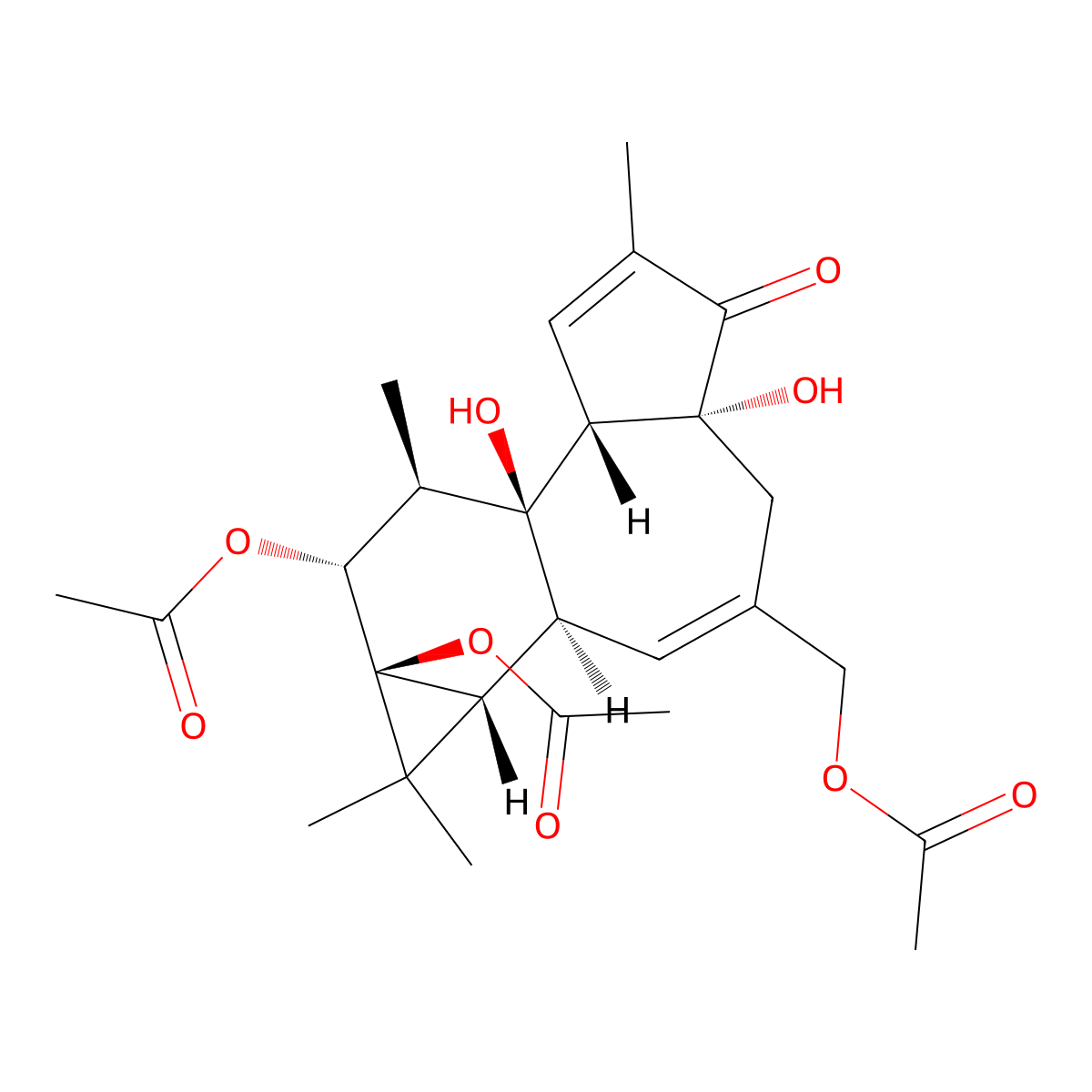 Phorbol 12,13,20-triacetate molecular structure, CAS 19891-05-5