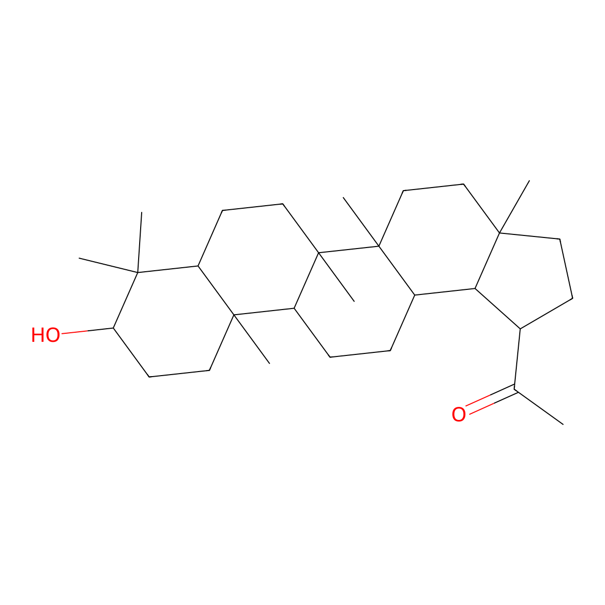 29-Nor-20-oxolupeol molecular structure, CAS 19891-85-1
