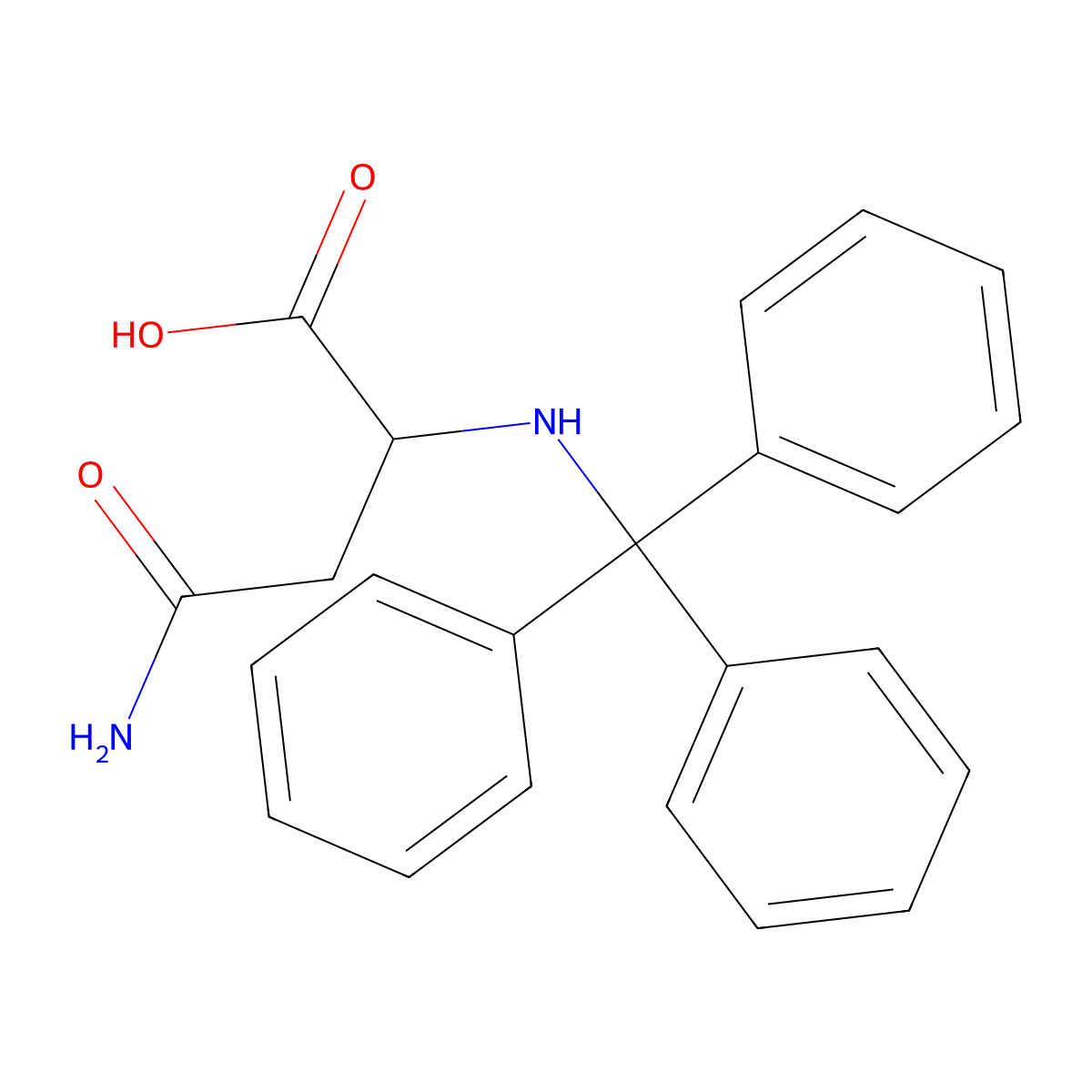 Trt-d-asn-oh molecular structure, CAS 19892-86-5