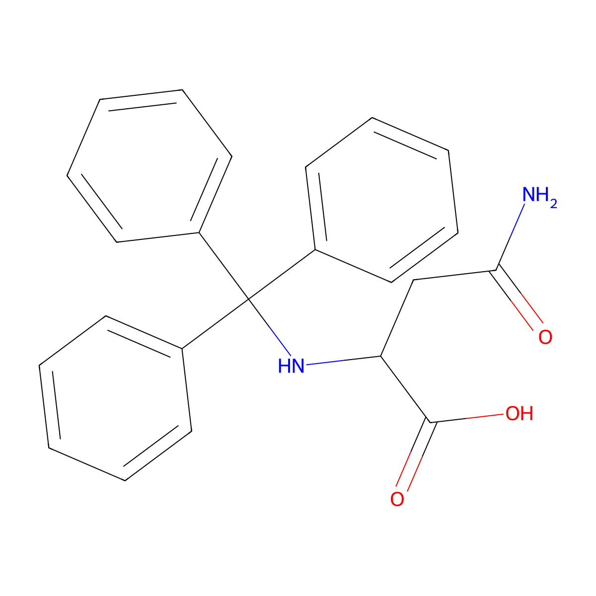 Trt-d-asn-oh molecular structure, CAS 19892-86-5