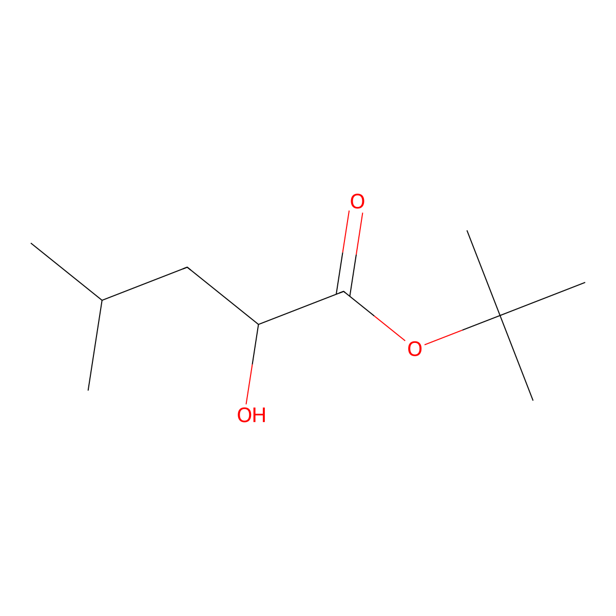 Tert-butyl (R)-2-hydroxy-4-methylpentanoate molecular structure, CAS 19892-92-3